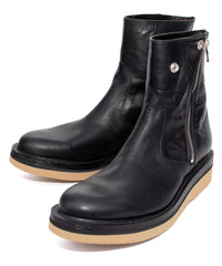 ジャパンステア イタリアンWオイル TRASH ライダース ブーツ - BLACK