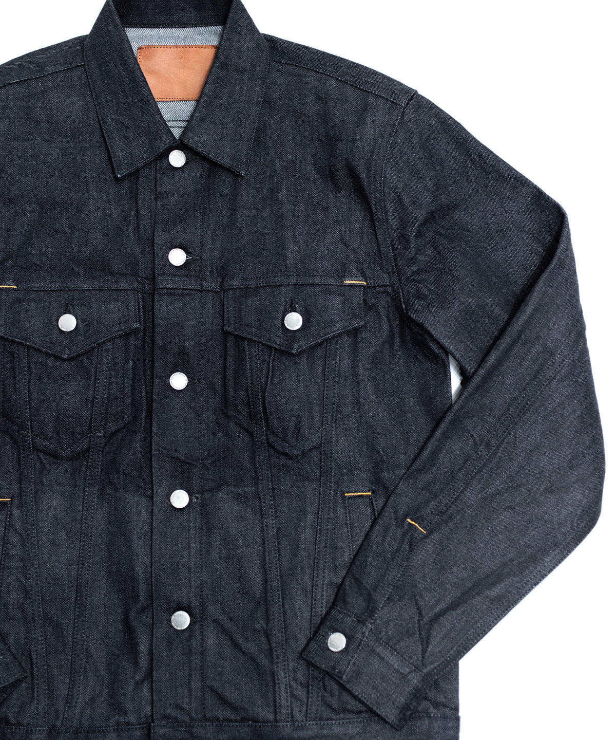 【直営限定】14oz ディープブルー ヘビーセルヴィッチ デニム Gジャン - INDIGO