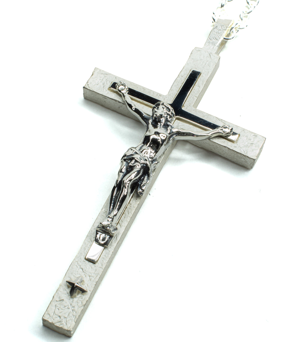 Cross necklace (white bone processing & mirror polish)