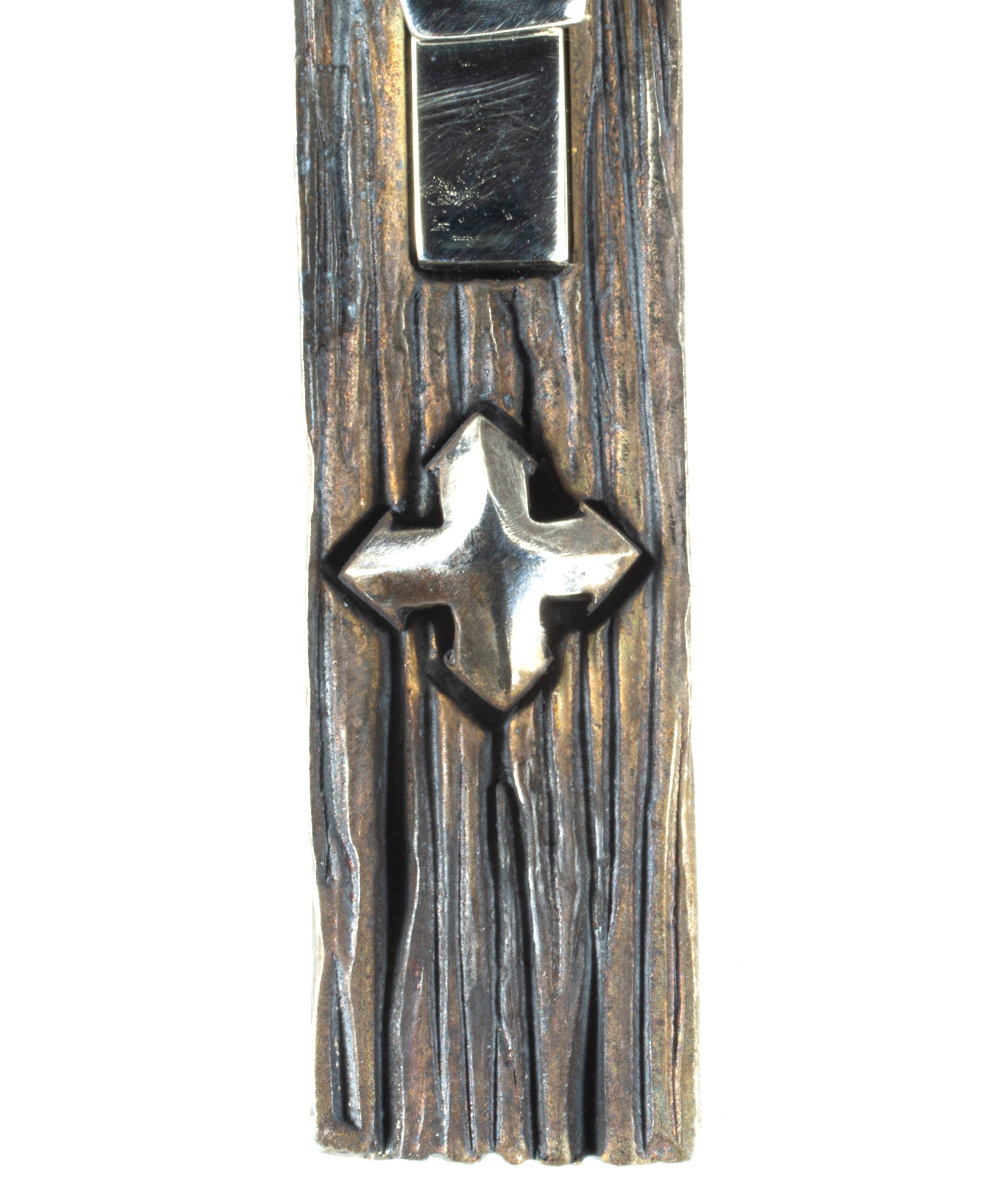 Load image into Gallery viewer, Cross necklace (driftwood processing / mirror polish)