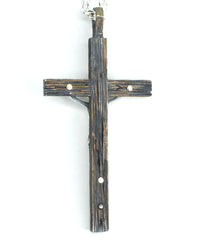 Load image into Gallery viewer, Cross necklace (driftwood processing / mirror polish)