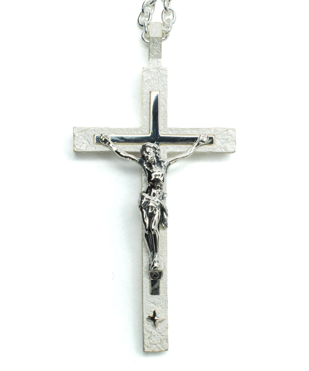 Cross necklace (white bone processing & mirror polish)