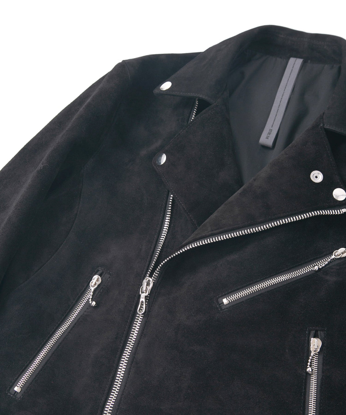 スエード ホースハイド DIVINE ダブルライダースジャケット - BLACK