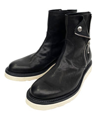 Load image into Gallery viewer, Full tanning pit-tanned shrink horsehide riders boots - BLACK