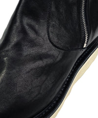 Load image into Gallery viewer, Full tanning pit-tanned shrink horsehide riders boots - BLACK