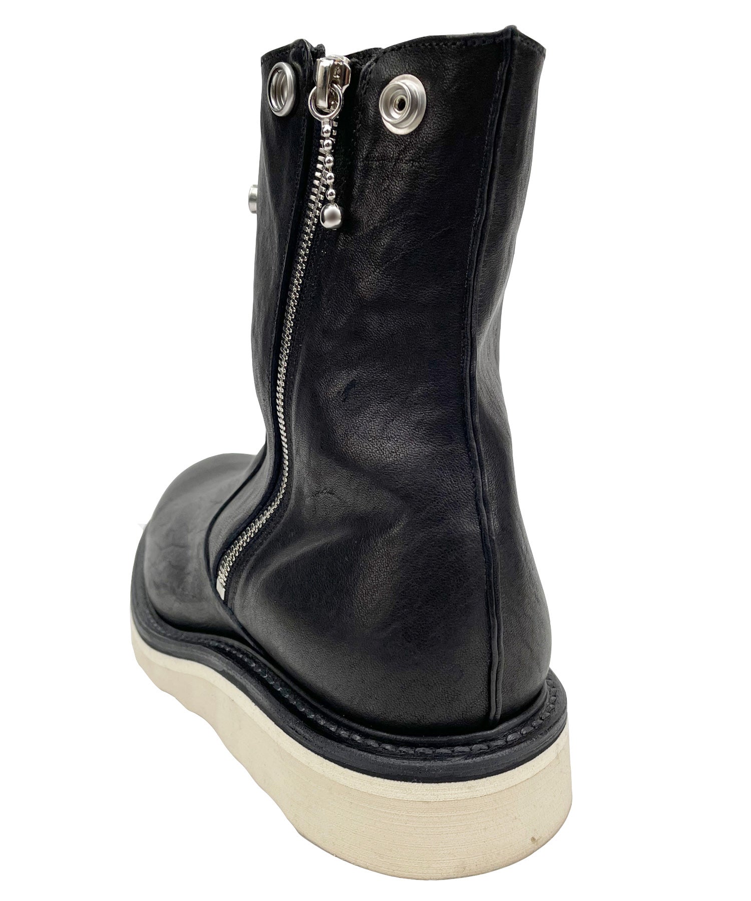 Load image into Gallery viewer, Full tanning pit-tanned shrink horsehide riders boots - BLACK