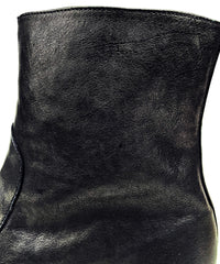 フルタンニン ピット鞣し シュリンク ホースハイド TRASH ライダース ブーツ - BLACK