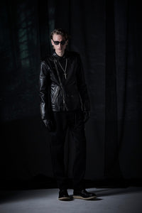 Oil Calfskin Double Riders ROM [DARK] - BLACK