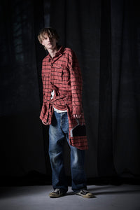 Vintage Brushed Check Twill Shirts - RED