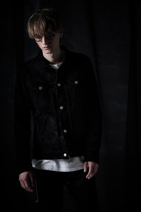 Oil Calf Suede G Jean Blouson DEAN ORIGINAL -BLACK