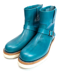 Load image into Gallery viewer, Italian Double Shoulder Short Engineer Boots MATILDA - TURQUOISE