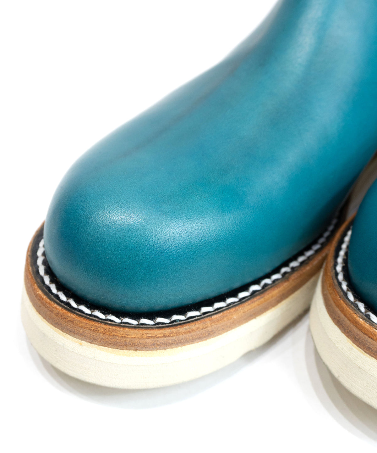 Italian Double Shoulder Short Engineer Boots MATILDA - TURQUOISE