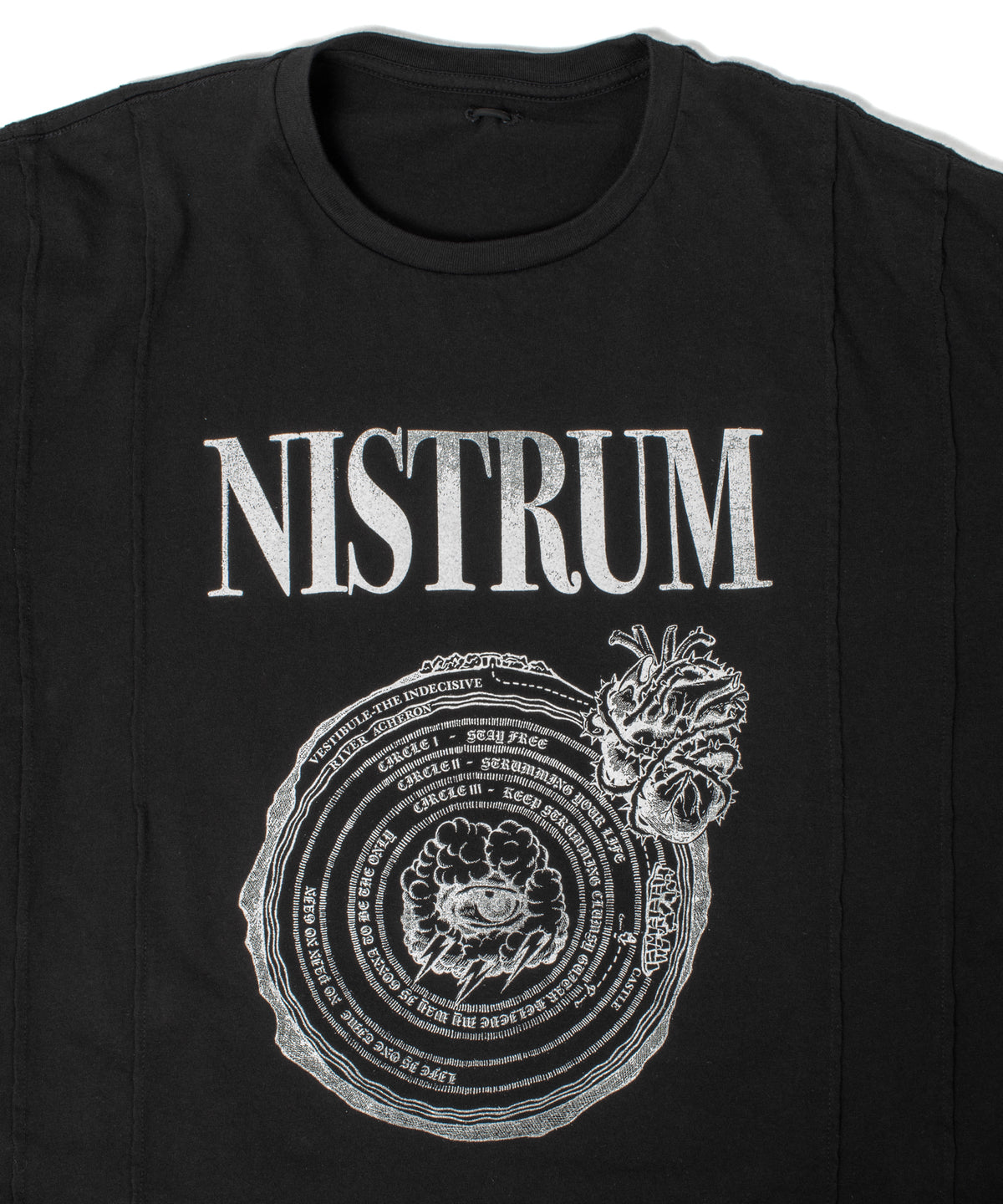 30/- ナチュラルソフト天竺 NISTRUM ワイド Tシャツ - BLACK