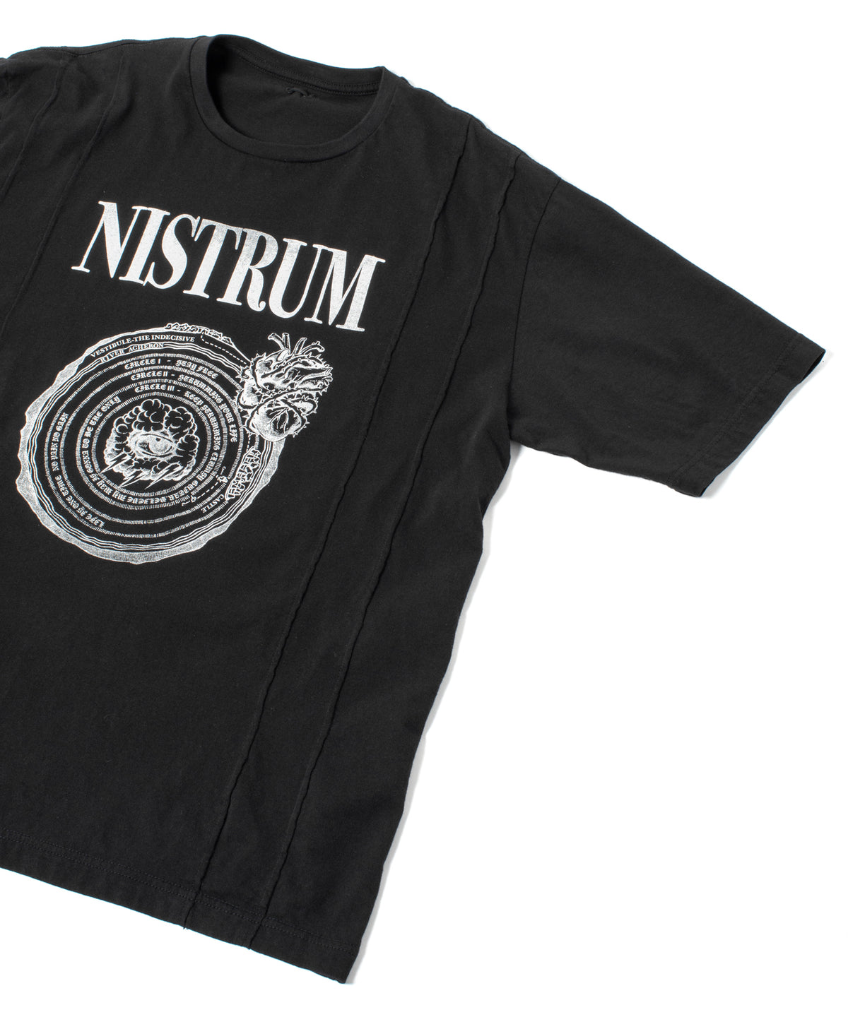 30/- ナチュラルソフト天竺 NISTRUM ワイド Tシャツ - BLACK