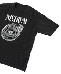 30/- ナチュラルソフト天竺 NISTRUM ワイド Tシャツ - BLACK