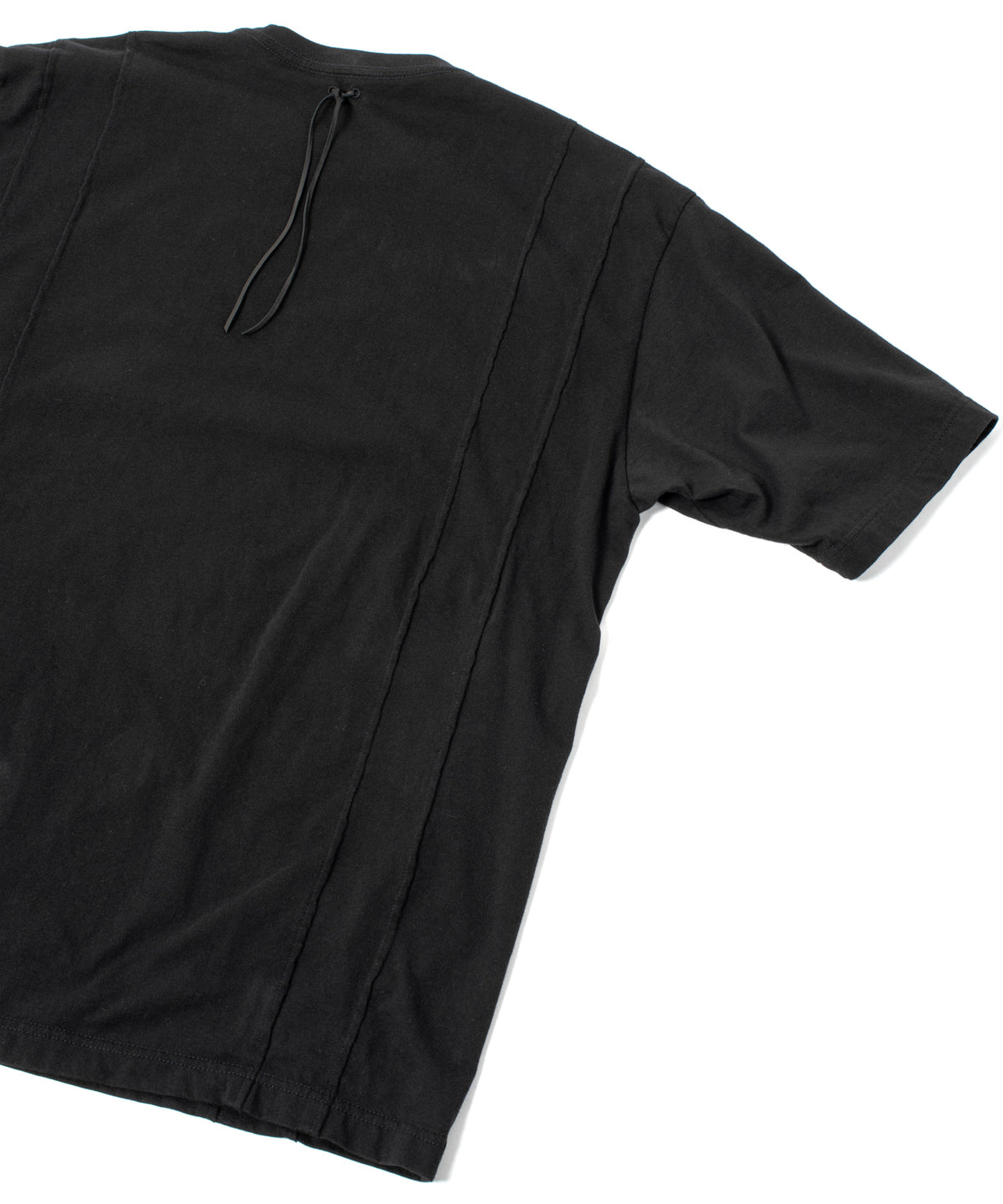 30/- ナチュラルソフト天竺 NISTRUM ワイド Tシャツ - BLACK