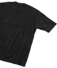 30/- ナチュラルソフト天竺 NISTRUM ワイド Tシャツ - BLACK