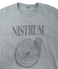 Natural Soft Cotton H/S Oversize Print Crew Neck T-shirt - SAND GREEN