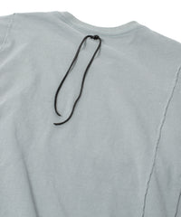 Natural Soft Cotton H/S Oversize Print Crew Neck T-shirt - SAND GREEN