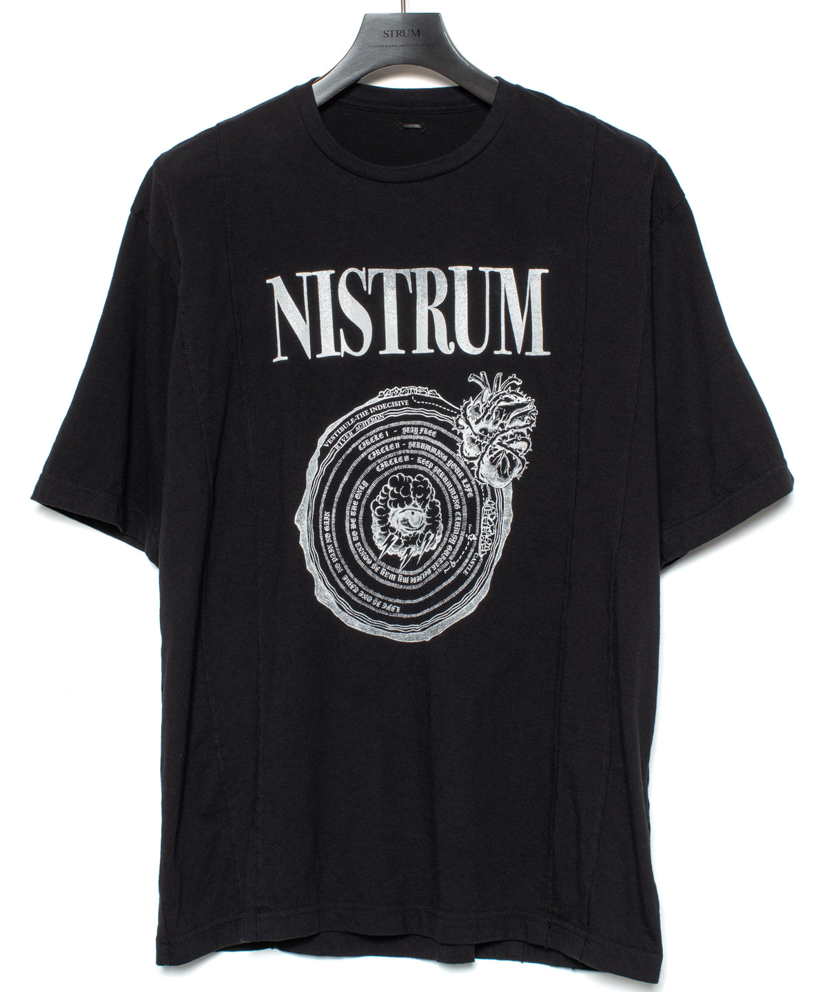 30/- ナチュラルソフト天竺 NISTRUM ワイド Tシャツ - BLACK