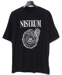 30/- ナチュラルソフト天竺 NISTRUM ワイド Tシャツ - BLACK