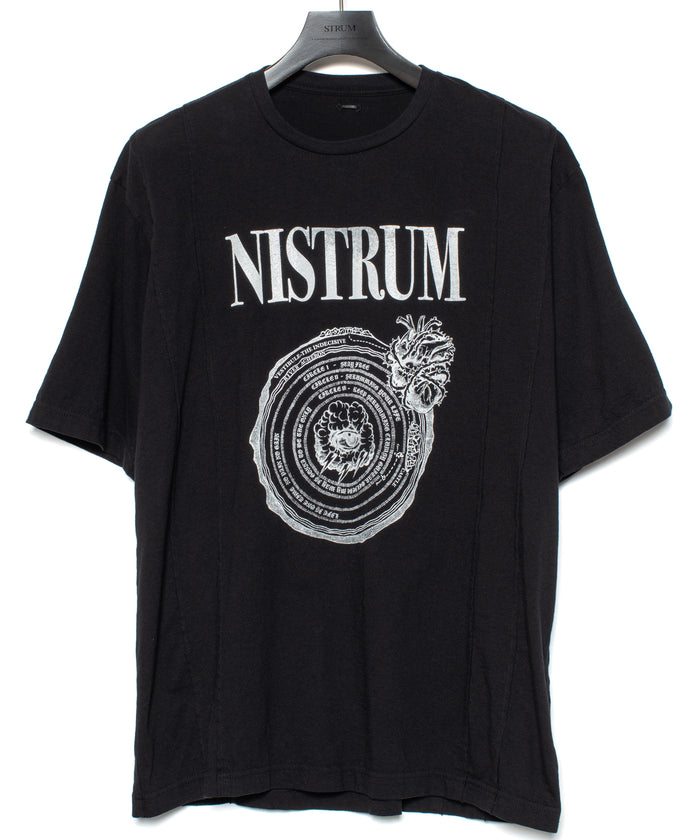 30/- ナチュラルソフト天竺 NISTRUM ワイド Tシャツ - BLACK