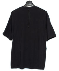 30/- ナチュラルソフト天竺 NISTRUM ワイド Tシャツ - BLACK