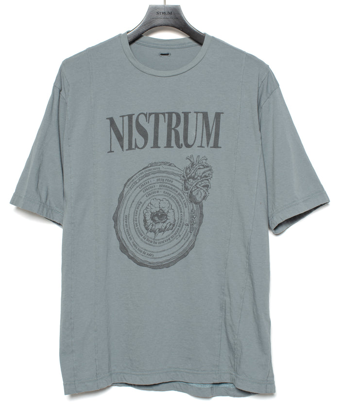 30/- ナチュラルソフト天竺 NISTRUM ワイド Tシャツ - SAND GREEN