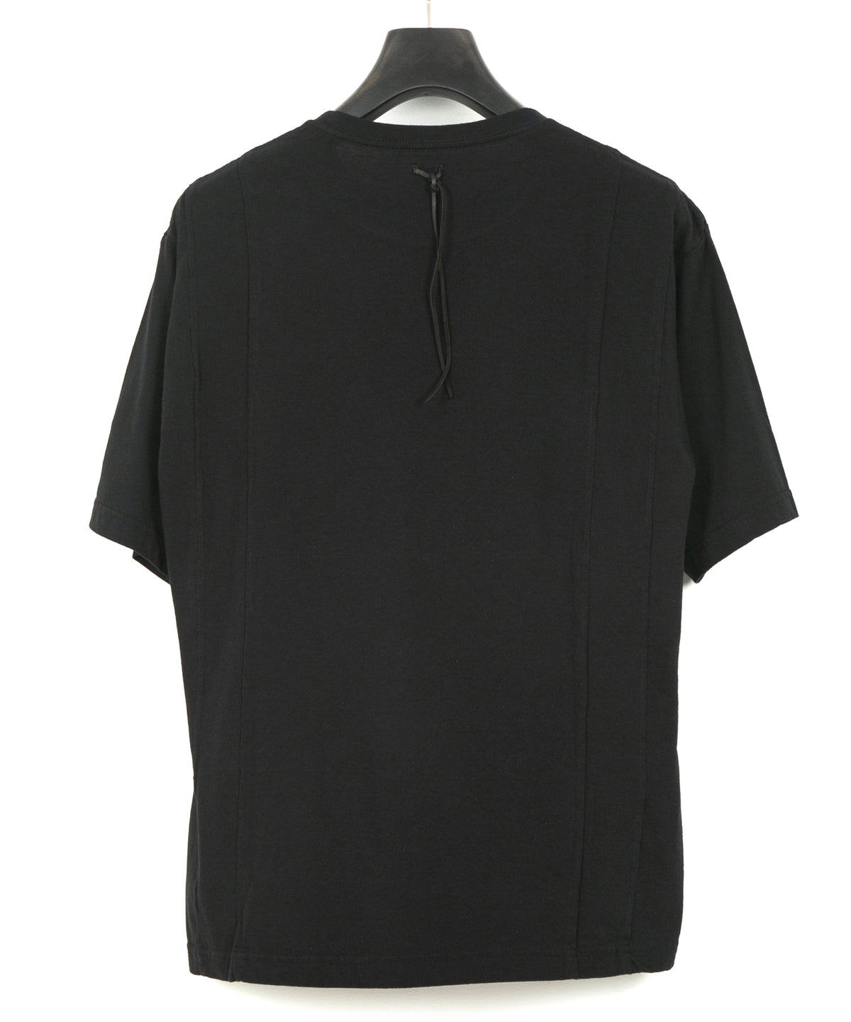 30/- Natural soft jersey "FxxK THE WORLD" wide T-shirt (oversized) - BLACK