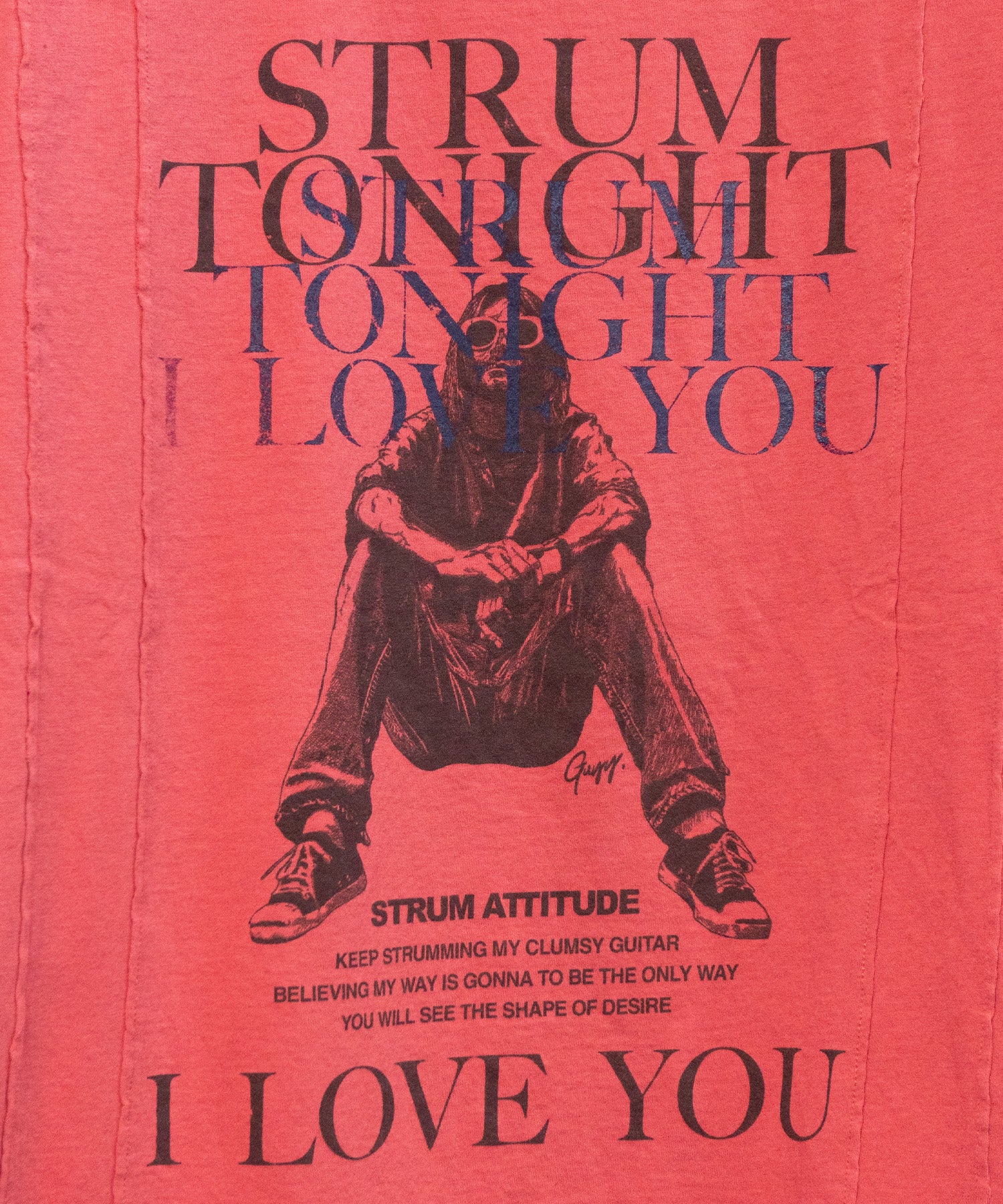 直営限定】30/- ナチュラルソフト天竺 『I LOVE YOU 』Zombie