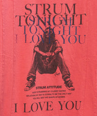 Load image into Gallery viewer, Natural Soft Cotton『I LOVE YOU 』Zombie Custom Wide T-shirt (Oversize) - RED x NAVY