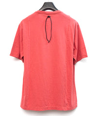 Natural Soft Cotton『I LOVE YOU 』Zombie Custom Wide T-shirt (Oversize) - RED x NAVY