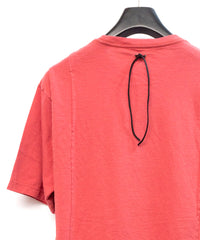 Natural Soft Cotton『I LOVE YOU 』Zombie Custom Wide T-shirt (Oversize) - RED x NAVY