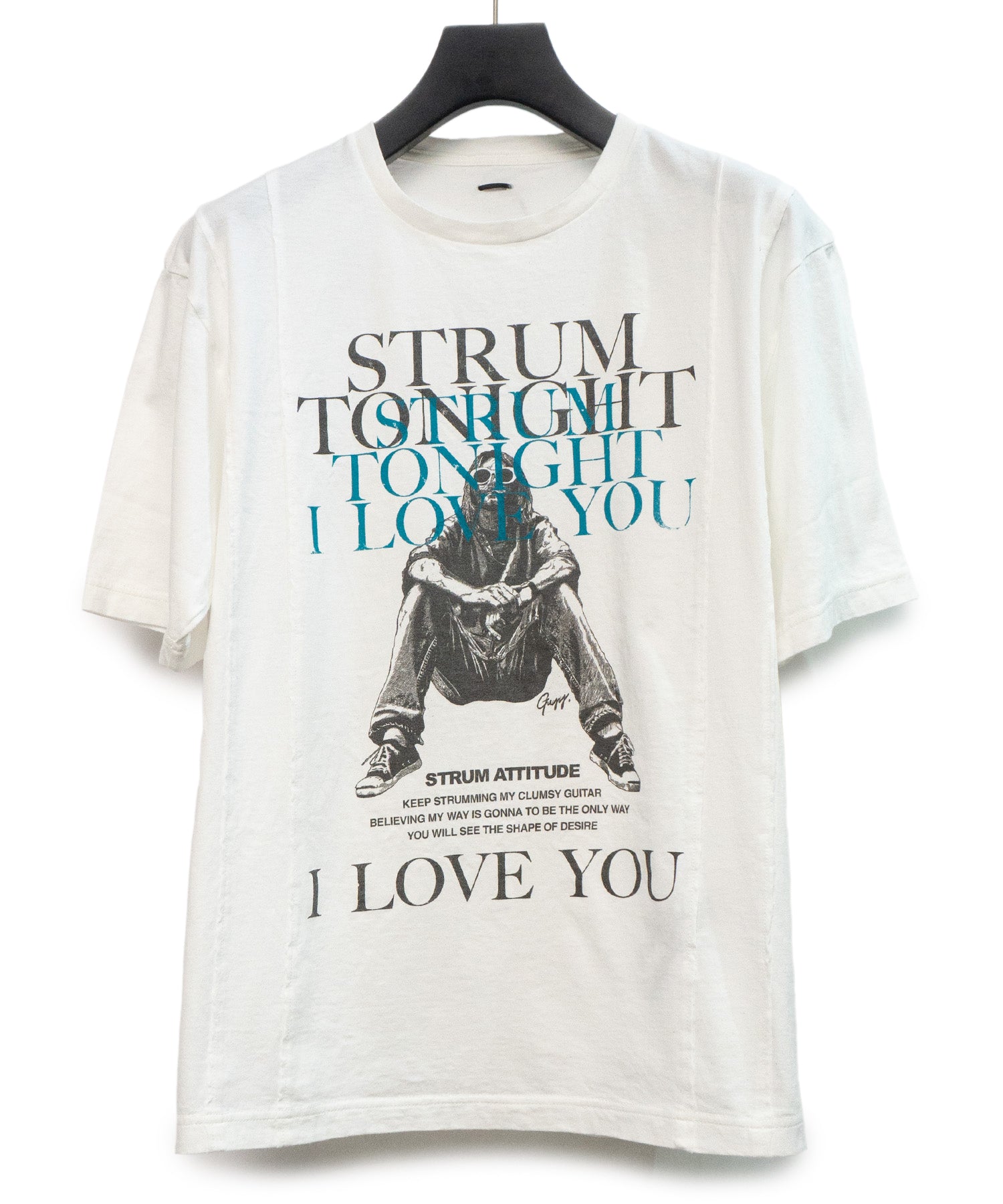直営限定】30/- ナチュラルソフト天竺 『I LOVE YOU 』Zombie