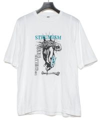 30/- ナチュラルソフト天竺 STRUM ISM ワイド Tシャツ - WHITE