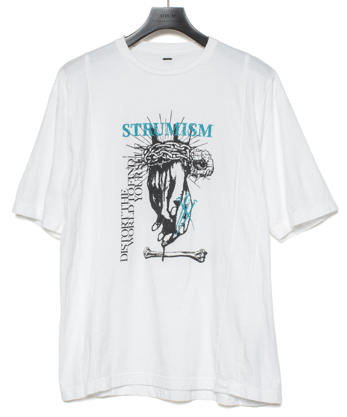 30/- ナチュラルソフト天竺 STRUM ISM ワイド Tシャツ - WHITE