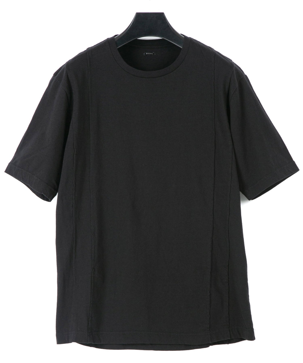 Natural Soft Cotton Wide T-shirt - BLACK