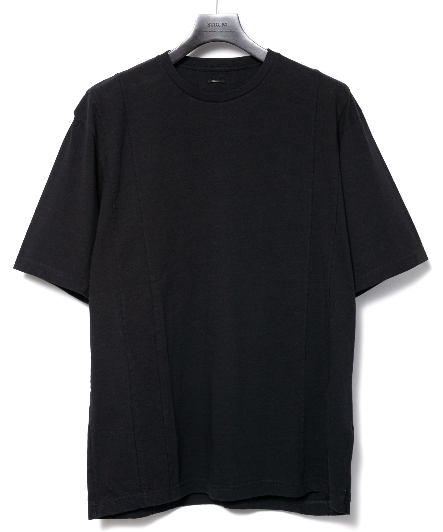45R 天竺のビックスリットTシャツ　BLACK　カットソー 45R（フォーティファイブアール）| 天竺のビッグスリットTシャツ