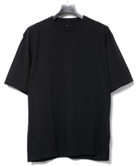画像をギャラリービューアに読み込む, 30/- ナチュラルソフト天竺 ワイド Tシャツ（オーバーサイズ） - BLACK