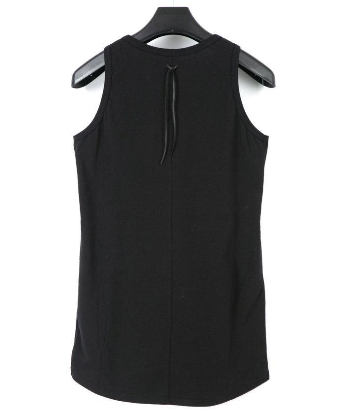 30/-ナチュラルソフト天竺 タンクトップ（タイトフィット） - BLACK