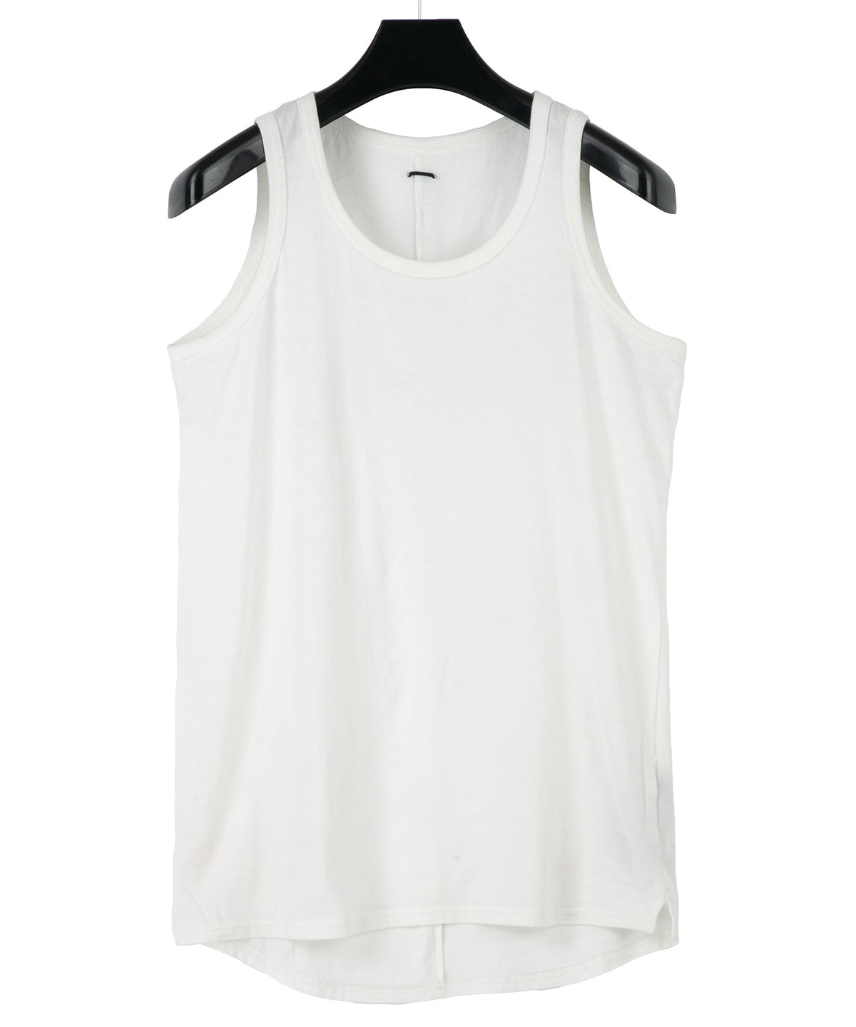 30/-ナチュラルソフト天竺 タンクトップ（タイトフィット） - WHITE