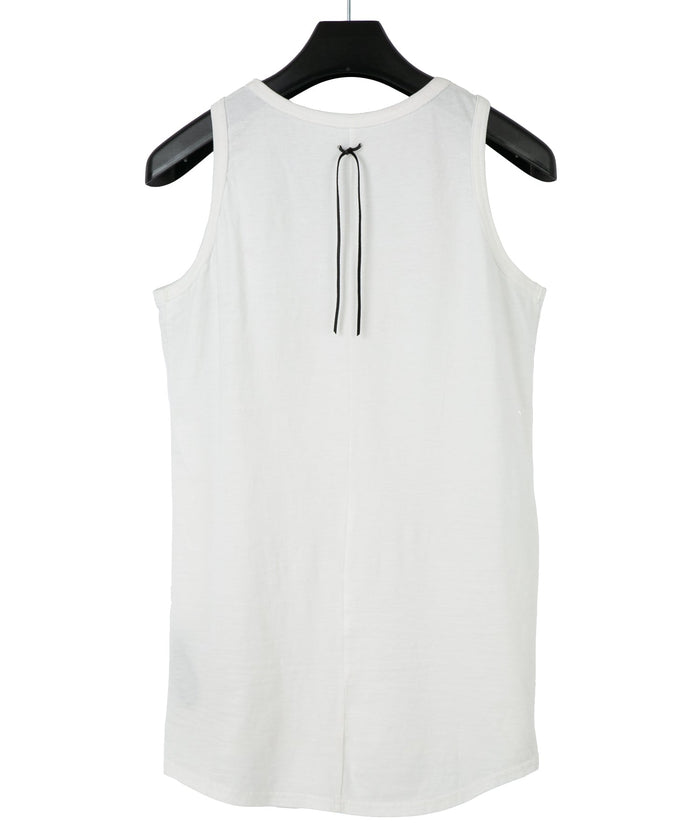 30/-ナチュラルソフト天竺 タンクトップ（タイトフィット） - WHITE