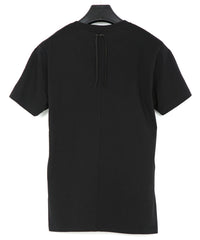 30/-ナチュラルソフト天竺 クルーネック Tシャツ（ジャストフィット） - BLACK