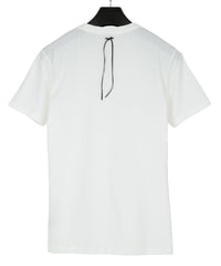 30/-ナチュラルソフト天竺 クルーネック Tシャツ（ジャストフィット）- WHITE