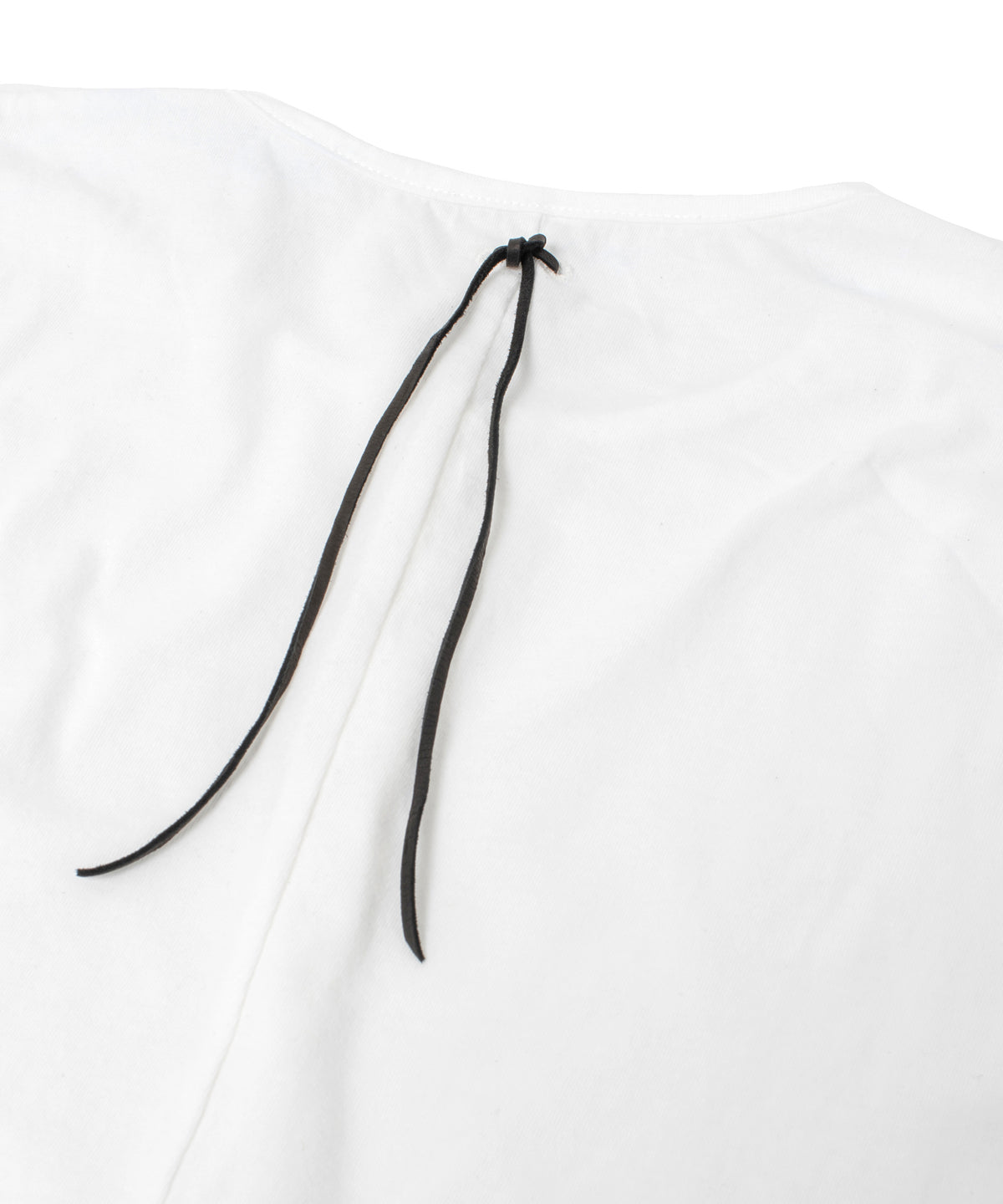 30/-ナチュラルソフト天竺 ロングスリーブ ヘンリーネック Tシャツ - WHITE