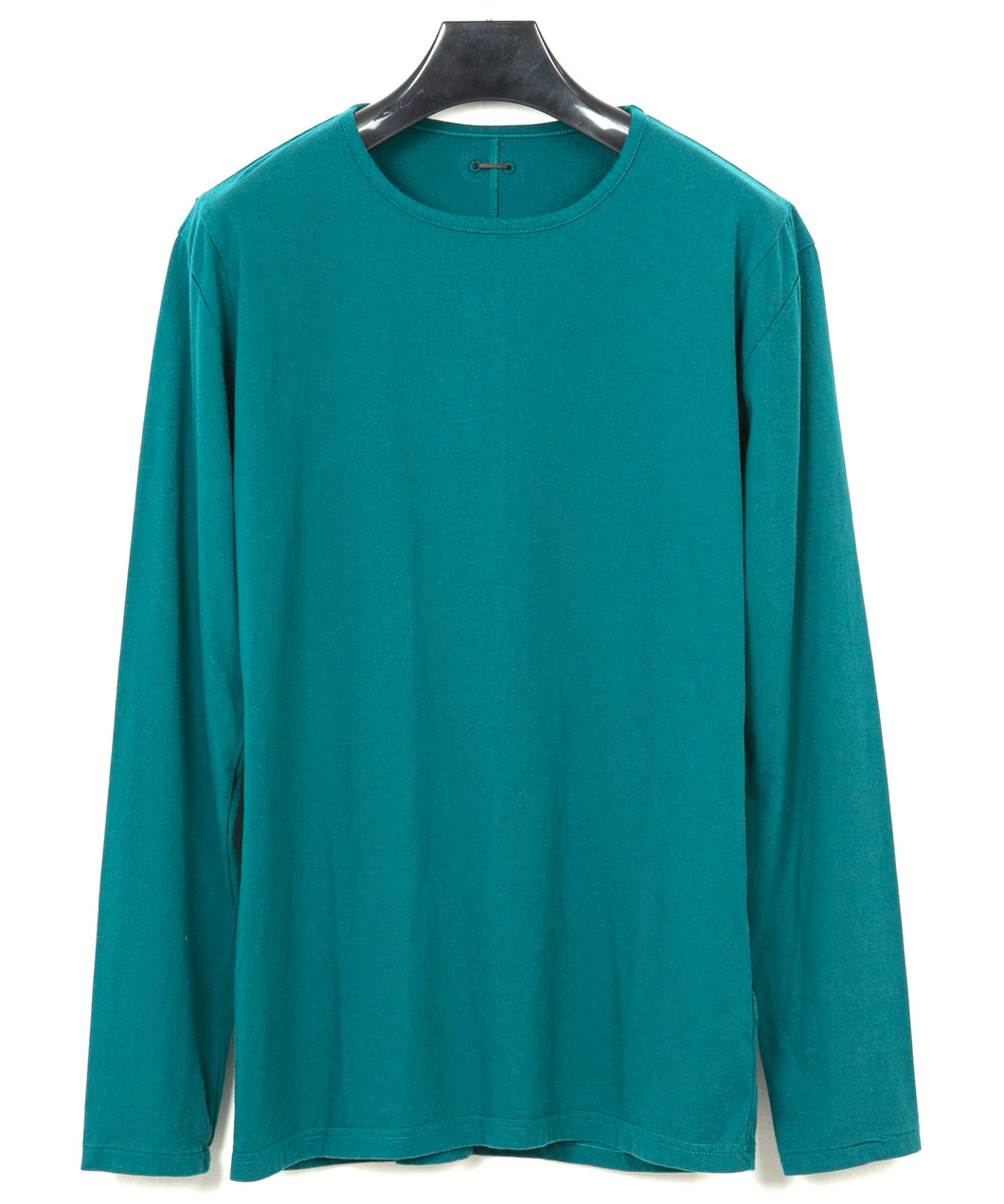 30/- Natural soft jersey crew neck long sleeve T-shirt - TURQUOISE