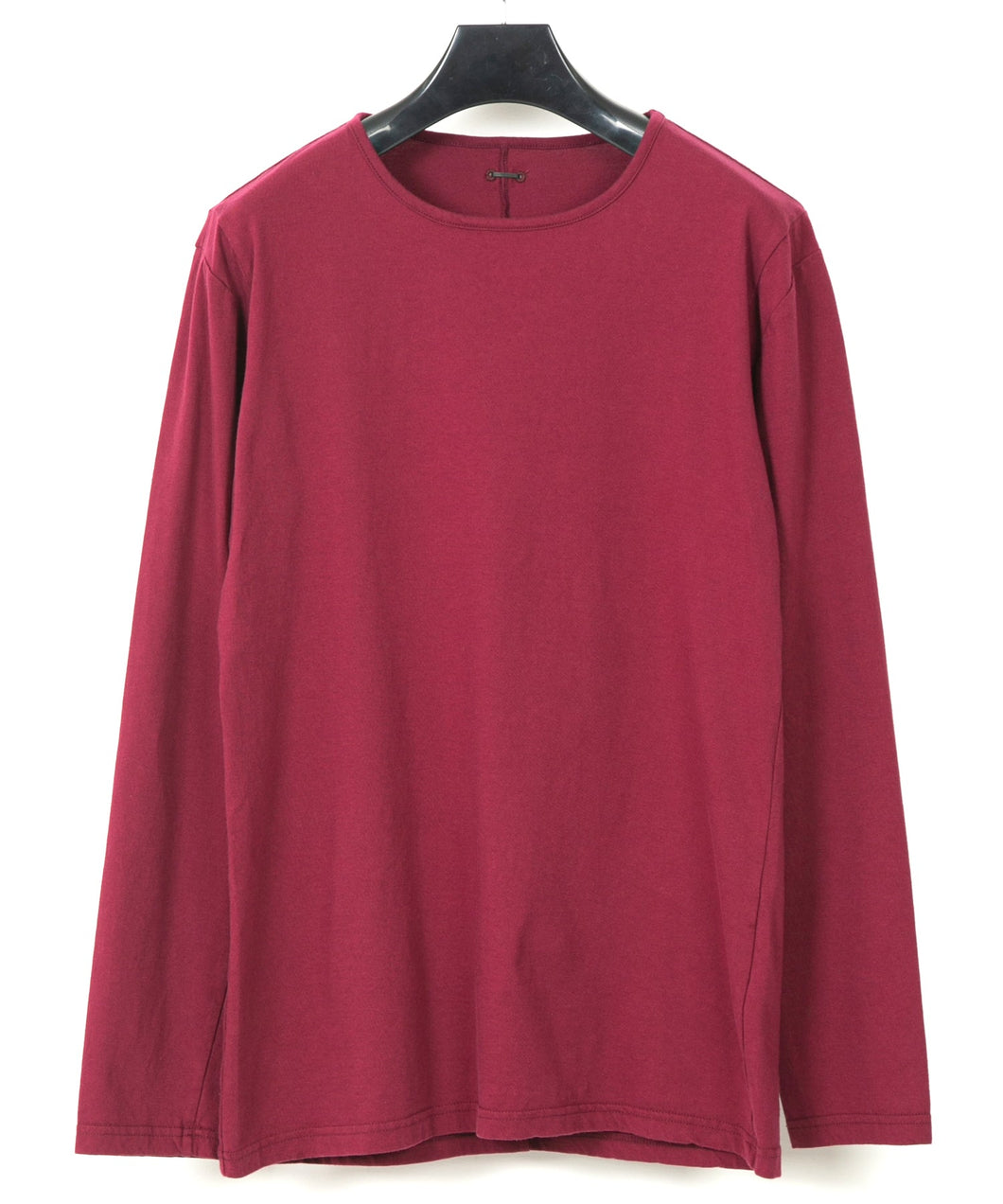 30/- Natural soft jersey crew neck long sleeve T-shirt - WINE