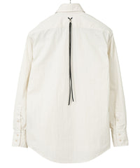 後染めコットンナイロンウェザークロス シャツ - WHITE