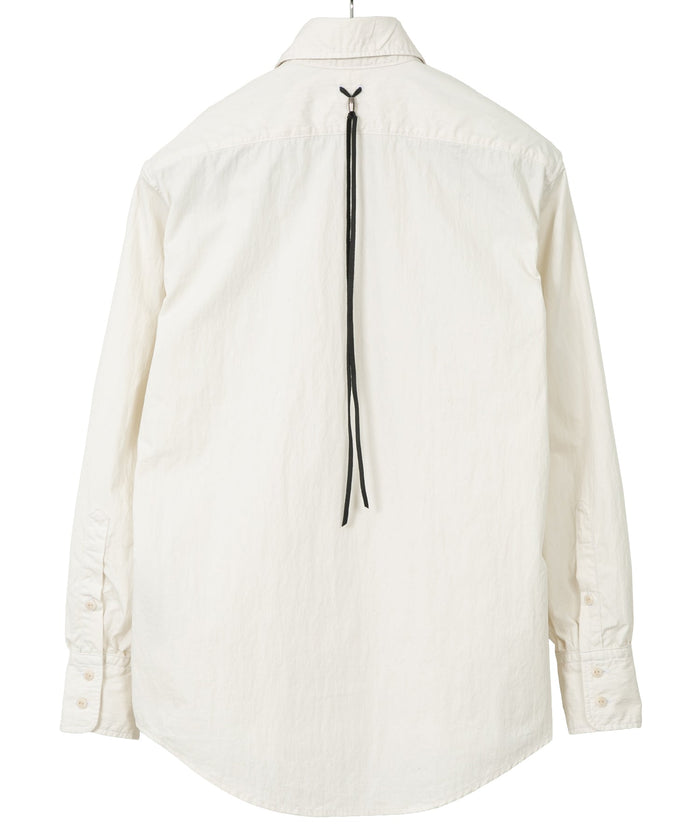 後染めコットンナイロンウェザークロス シャツ - WHITE