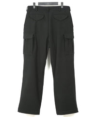 ウールナイロン W クロス ヴィンテージタンブラー フィールドカーゴパンツ - BLACK